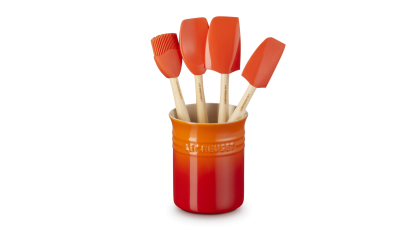 LE CREUSET SPATELPOT + 4 SPATELS OR KLAS