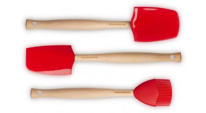 LE CREUSET PREMIUM SPATELS 3-DELIG ORANJ