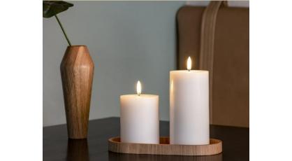 UYUNI LED KAARS GLAD IVORY 8X10 CM