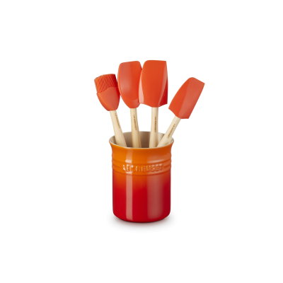 LE CREUSET SPATELPOT + 4 SPATELS OR KLAS