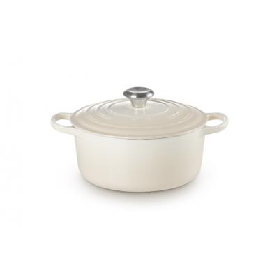 LE CREUSET STOOFPOT ROND 24CM MERINGUE