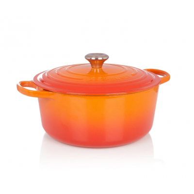 LE CREUSET STOOFPOT ROND 28CM ORANJE