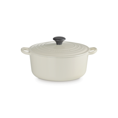 LE CREUSET STOOFPOT ROND 26CM CREME