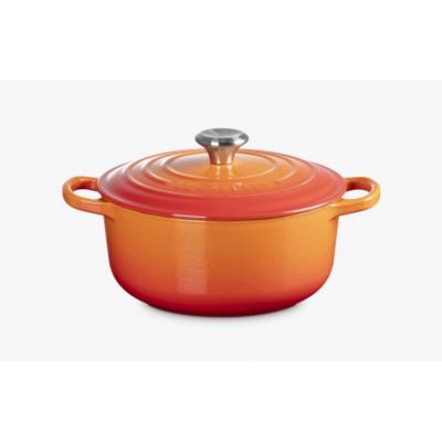 LE CREUSET STOOFPOT ROND 20CM ORANJE