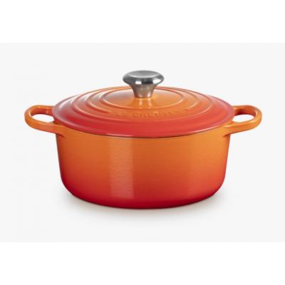 LE CREUSET STOOFPOT ROND 24CM ORANJE