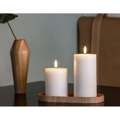 UYUNI LED KAARS GLAD IVORY 8X20 CM