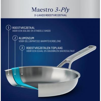 PETER GOOSSENS MAESTRO 3-PLY PAN 24CM